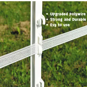Polytape Customized SS Wires Electrical Plastic Electric Fence Polytape For Farm And Animal Electric Fence