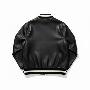 Chaqueta de Béisbol de Cuero para Hombre de Alta Calidad 2026, Chaqueta Bomber de Moda, Abrigo Varsity, Suministro del Fabricante - Product Image 3
