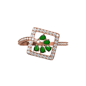 Anillo de Diamante de Lujo Cultivado en Laboratorio, Chapado en Oro de 18K y Rodio, Engaste de Bisel Oeste-Oriente, Corte Brillante Redondo, Anillos de Compromiso para Mujer, Joyería - Product Image 1