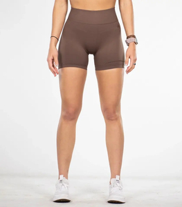Hot Sale <b>Women</b> Yoga Biker <b>Shorts</b> Mid Waist Breathable <b>Compression</b> Seamless Workout Fitness Elastic Waist <b>Shorts</b> - Product Image 2