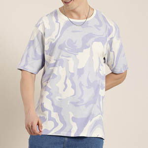 100% Cotton Customizable <b>Men's</b> T-<b>Shirts</b> Summer Slim Fit Sportswear with Split Hem Blank Design for Running in Hot Weather - Product Image 1