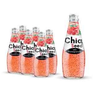 Bebidas de Jugo Saludables en Botellas de Vidrio de 290 ml, Jugo de Granada con Semillas de Chía, Botella de Jugo Puré, Fabricante en Vietnam, HALAL ISO - Product Image 3