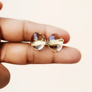 Boutons de manchette en améthyste verte Verdant Aura, prêts à la vente, en argent sterling 925, style tendance, en vente - Product Image 3