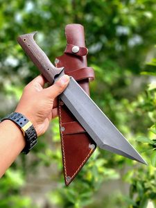 Cuchillo Vikingo de 9.5 Pulgadas para Camping, Acero de Damasco con Recubrimiento Negro, Grabados Nórdicos, Hoja de Alto Contenido de Carbono, Mango de Cuerno de Toro Recto - Product Image 6