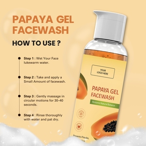 REEMIGA LIFE SCIENCE PVT. LTD. Gel Nettoyant Visage à la Papaye Nettoyage en Profondeur Blanchissant Fini Mat Logo Tous Types de Peau Peau Nette et Éclatante - Product Image 1