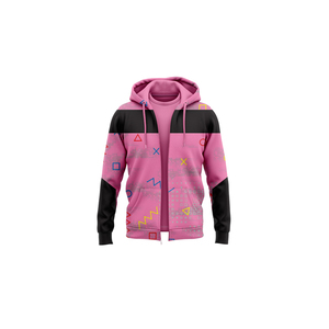 Sweat à capuche pour homme en polyester et coton imprimé, fermeture éclair, écologique, avec impression par sublimation - Product Image 1