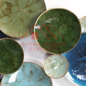 Décoration murale en plaque ronde de fer de haute qualité pour le salon/dernière conception de décor d'art mural abstrait moderne pour la chambre et le bureau - Product Image 3