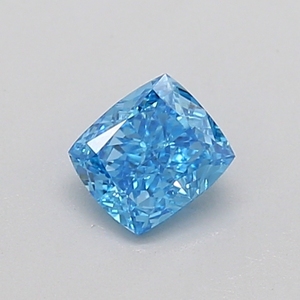 Diamant de laboratoire CVD de 0,35 ct, bleu vif fantaisie, VS1, taille coussin idéale - Product Image 1