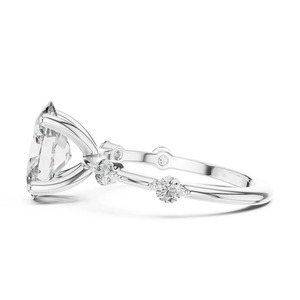 2.30 TCW Oval Cut Moissanite <b>Diamond</b> Wedding <b>Ring</b> Five Stone Engagement <b>Ring</b> Women's Party Wear <b>Ring</b> Anniversary <b>Ring</b> For Wife - Product Image 4