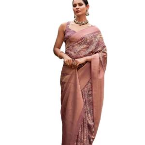 Fab Zone pour adultes Dernier sari en tissu mou de créateur avec bordure Zari et belle impression numérique pour mariage et fête - Product Image 1