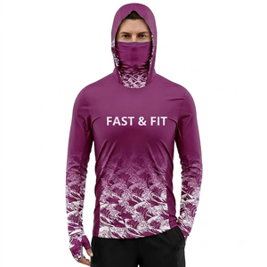Sweat-shirts de pêche pour hommes 100 % polyester, confortables, respirants, à manches longues, avec design sublimé et fonction imperméable - Product Image 1
