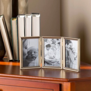 Rectangular Metal <b>Photo</b> <b>Frame</b> With Rope Edge Design Horizontal Orientation - Product Image 2