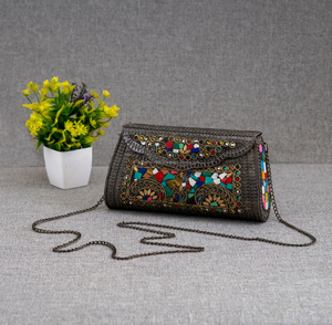 Artisanat de luxe marque à la main mosaïque pochette en métal pour les femmes sac à main de soirée de qualité Unique avec motif de pierre prix Premium - Product Image 3