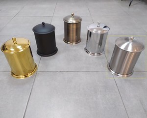 Poubelle en métal de qualité supérieure, résistante à la rouille, pour salle de bain d'hôtel - Product Image 4