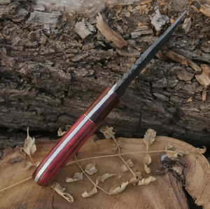 Couteau de survie et de chasse multi-usage en acier Damas à lame fixe, qualité supérieure, vente en gros, personnalisable OEM/ODM - Product Image 5