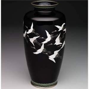 Vase en métal émaillé de luxe fait main, motif floral magnolia, grand vase de sol pour mariage, décoration intérieure, pot de fleurs décoratif moderne en émail - Product Image 6