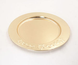 Food Safe Vintage Metal Charger <b>Plate</b> Solid Minimalist Design Durable Polished <b>Surface</b> for Table Setting charger <b>plate</b> - Product Image 4