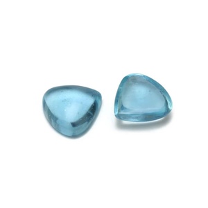 Venta al por mayor de piedras preciosas de aguamarina natural en forma de trillón, cabujones de aguamarina sueltos para la fabricación de joyería, lote al por mayor. - Product Image 6