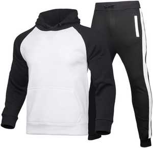 Ensemble sweat-shirt à capuche et jogging pour homme, couleur unie, streetwear, coupe classique, vêtements d'hiver, tissu en molleton 100% coton, poche - Product Image 2
