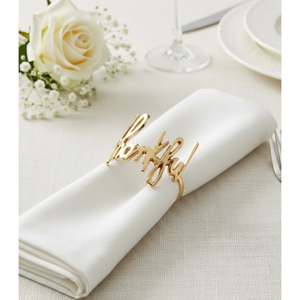 Anneaux de serviette en métal doré, motif floral ajouré, avec strass, pour mariage, banquet, hôtel, table - Product Image 4