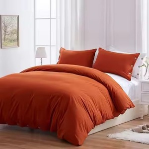 Juego de ropa de cama de hotel 100% algodón, juego de sábanas coloridas, juego de fundas de edredón - Product Image 5