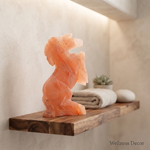 Himalayan Rock Salt Horse Shape Lamp Rearing <b>Animal</b> Shape Carved Salt Night Light for Home Office Decor - Product Image 6