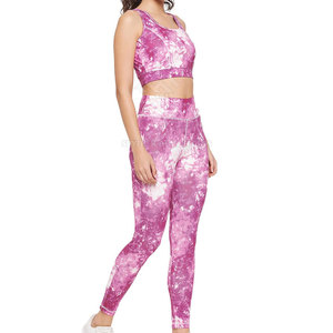 Ensemble de yoga 2 pièces moderne et écologique à taille haute avec tissu confortable et respirant - Product Image 4