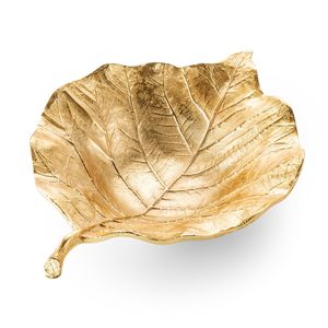 Plato de Servir de Aluminio con Diseño de Hojas, Atemporal, para una Decoración de Comedor Clásica y Moderna, que Ofrece un Elegante Estilo Botánico - Product Image 5