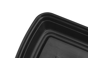 Rectangular <b>Plastic</b> <b>Food</b> <b>Container</b> with Lid Microwave Safe Bpa Free Single Compartment Airtight 32oz Capacity - Product Image 2