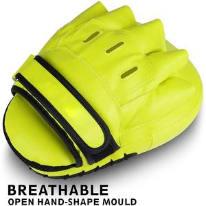 Five B Best Quality Boxing <b>Focus</b> Mitts Leather Curved Target <b>Pads</b> for Training MMA Muay Thai Kickboxing Durable All Seasons - Product Image 5