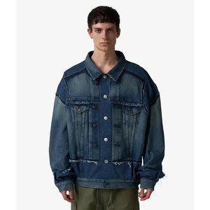 Veste en jean décontractée pour homme, style nouveau, de qualité supérieure, taille plus 3XL, veste en jean délavée pour homme - Product Image 3