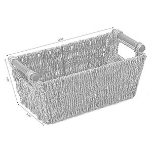 Handcrafted Natural <b>Seagrass</b> Woven <b>Storage</b> <b>Basket</b> Organic Organizer - Product Image 4