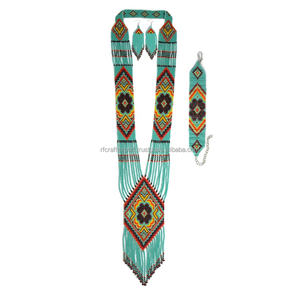 Hecho a mano de moda Trible Beaded Jewelry Native Patterned Glass Seed Collar unisex Regalo de moda para mujeres - Product Image 1