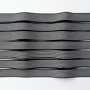 Cinta de Grogrén a Rayas Blancas y Negras de 25 mm de Neelkamal Industries, Cinta Decorativa para Adornos de Prendas y Embalaje - Product Image 2