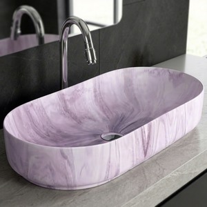 Vistaar Lavabo de table en céramique décoré de qualité export, design de luxe pour hôtel, prix usine Inde - Product Image 4