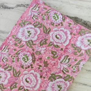 Wholesale Indian Handmade Cotton Fabric Jaipur Sanganeri Hand <b>Block</b> <b>Printed</b> Fabric Raw Material Dress Making Material Fabric - Product Image 1