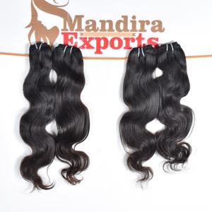 Extensiones de Cabello Humano Virgen Indio 100% Sin Procesar, Ondulado, Sin Caída, Negro Natural, Longitud 8 Pulgadas - Product Image 4