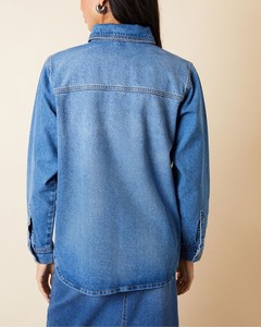 Wholesale Women Breathable Winter <b>Denim</b> <b>Jacket</b> Oversized Fashion Cotton Coat Custom Front Premium Quality OEM Factory Supplier - Product Image 5
