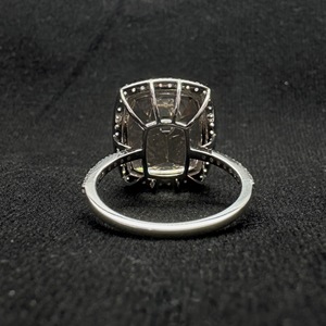 Anillo de Diamante Cultivado en Laboratorio con Corte Cojín y Redondo de 10.92 CT, Certificado IGI, Oro Blanco de 14K, Joyería Fina de Lujo para Compromiso, Boda y Novia - Product Image 4
