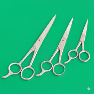 Ensemble professionnel de 3 ciseaux à cheveux, ciseaux de barbier trempés, ciseaux de coupe en acier inoxydable - Product Image 1