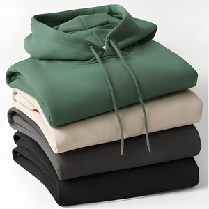 Sweat-shirt à capuche en polycoton molletonné 280 GSM pour homme, coupe classique, uni, pour la fabrication en gros - Product Image 5