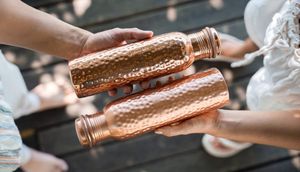 Handmade Modern Luxury Copper <b>Water</b> <b>Bottle</b> with <b>Large</b> Capacity for Outdoor Use - Product Image 6