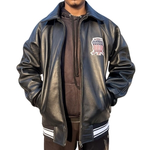 Men's Black Real Cowhide Leather Bomber <b>Jacket</b> | Classic American Flight Style USA Icon High-Volume Vintage Flight at Wholesale - Product Image 3