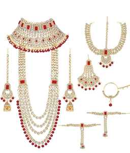 Exquisita gargantilla Kundan hecha a mano con cuentas colgantes, nueva colección de joyería Patwa, accesorios nupciales de estilo étnico Bollywood para mujer - Product Image 6