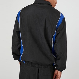 Conjunto Deportivo 2 en 1 para Hombre, Color Negro y Azul, Manga Larga, Media Cremallera, Corte Holgado, Secado Rápido, Poliéster, Ropa de Invierno - Product Image 5