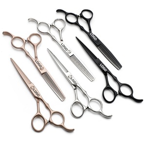 Ciseaux professionnels japonais 440C pour coiffure, ciseaux de barbier, ciseaux à effiler les cheveux - Product Image 1