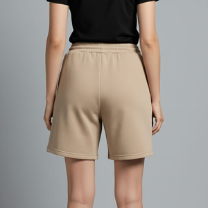 Shorts pour femmes en coton 100% personnalisés OEM/ODM, haute qualité, respirants, séchage rapide, vêtements décontractés d'été - Product Image 3