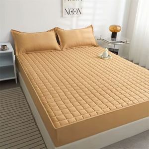 Protège-matelas pliable 100 % polyester 300 fils, respirant, épaisseur 3-4 pouces, lavable en machine, toutes saisons, pour hôpital - Product Image 2