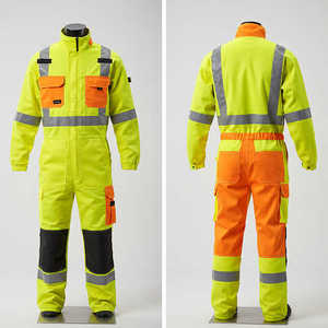 Combinaison de sécurité en promotion en ligne, combinaison haute visibilité, prix usine, vêtements de travail, logo personnalisé, combinaison résistante - Product Image 2