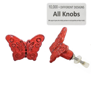 Ba Red Butterfly Cast Iron Modern Cabinet <b>Knobs</b> Handles for Bathroom <b>Dresser</b> Drawer Eco-Friendly Easy Installation Furniture - Product Image 5